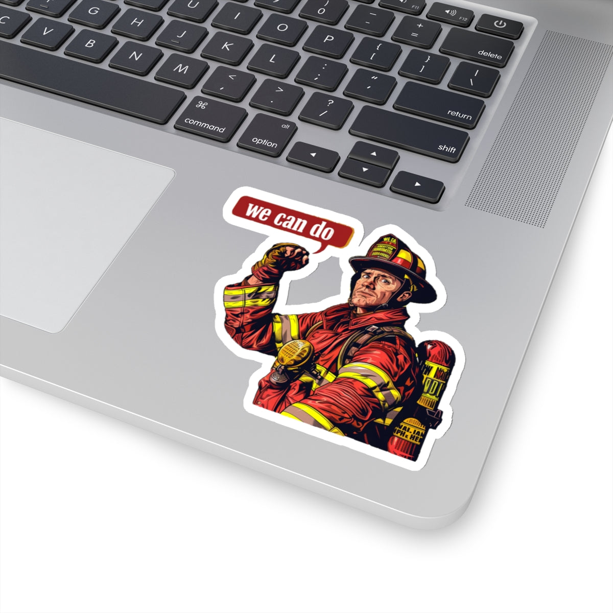 Fire fighter we can do Kiss-Cut Sticker