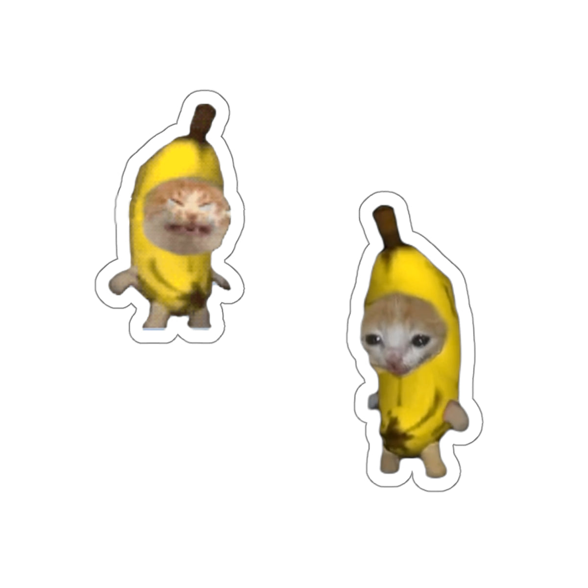 Banana cats Kiss-Cut Sticker