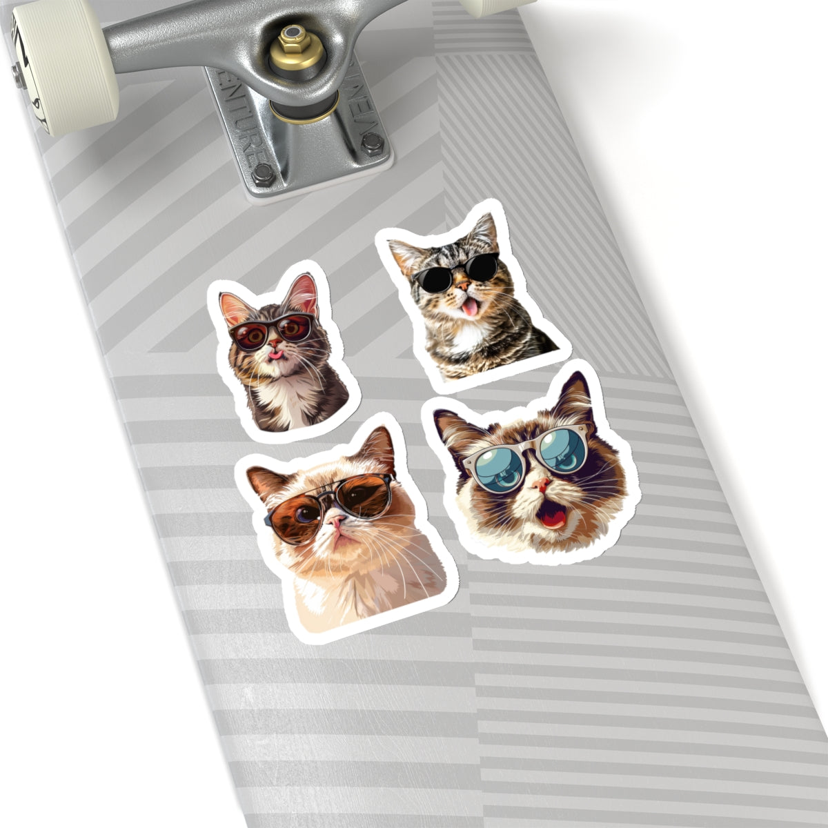 Sunglass Snooty cats meme Kiss-Cut Sticker