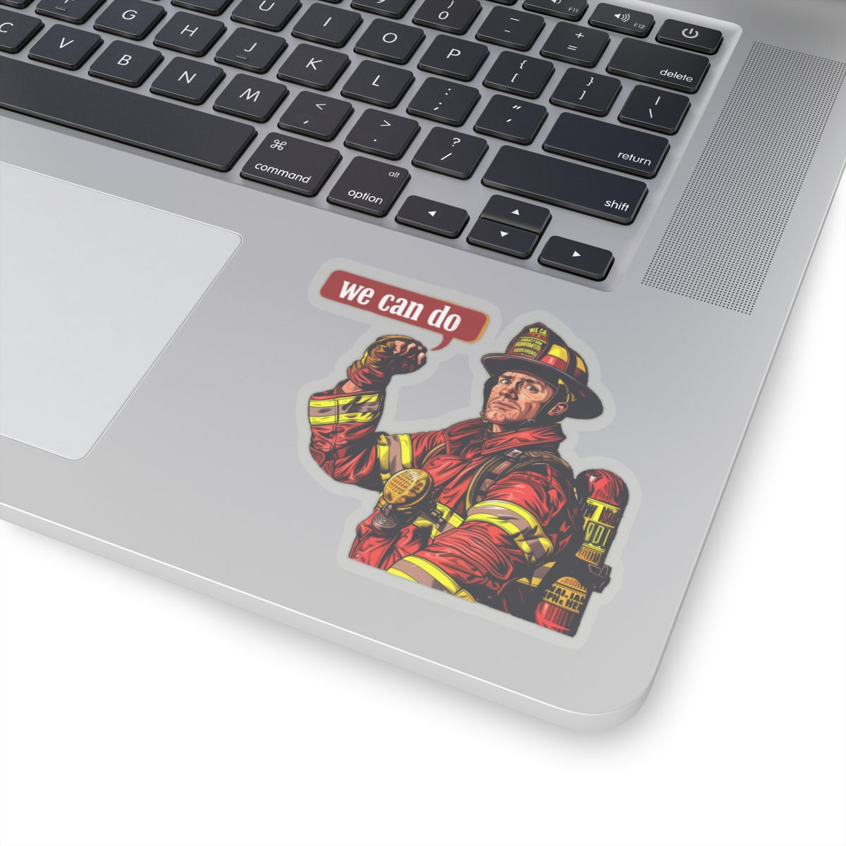 Fire fighter we can do Kiss-Cut Sticker