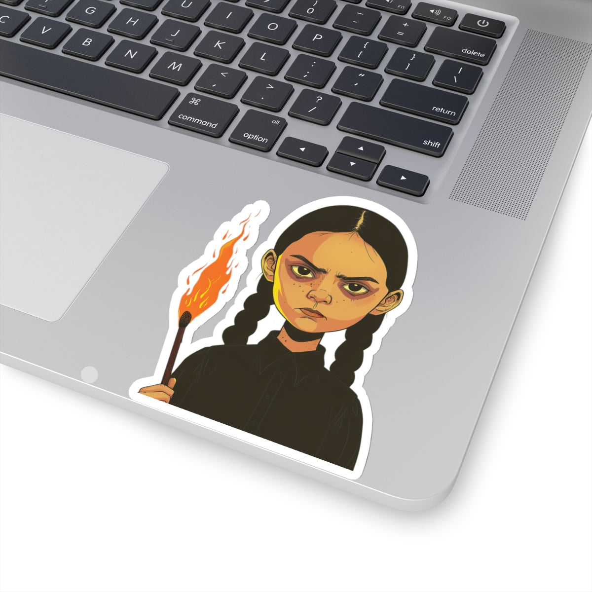Girl playing fire Kiss-Cut Sticker