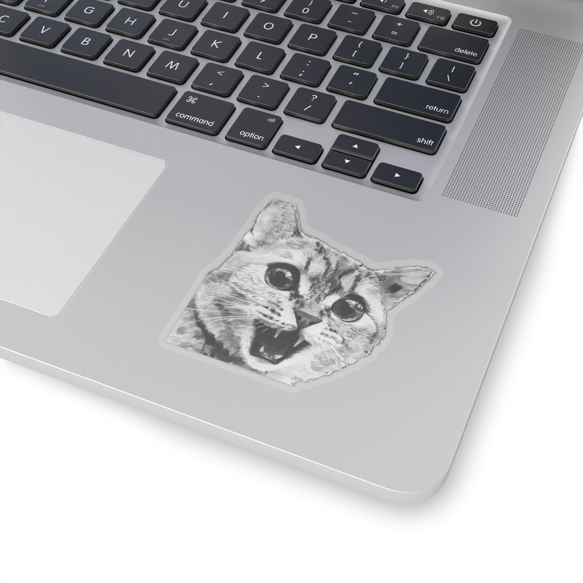 Angry cat Kiss-Cut Sticker