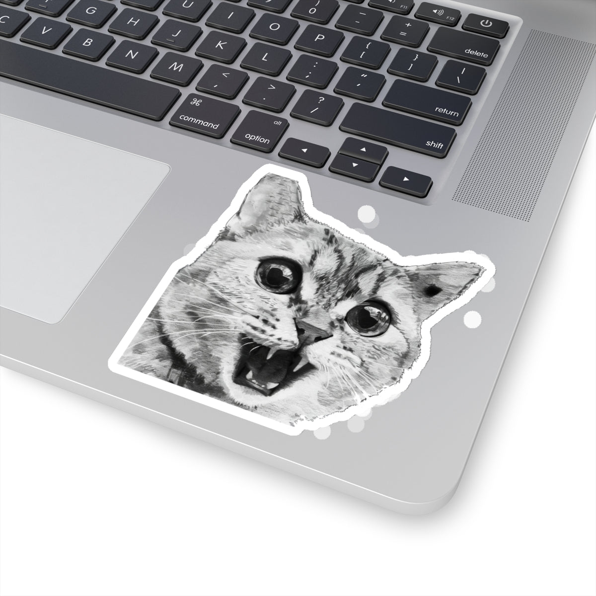 Angry cat Kiss-Cut Sticker