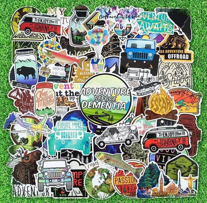 65PCS Camping Stickers Pack.